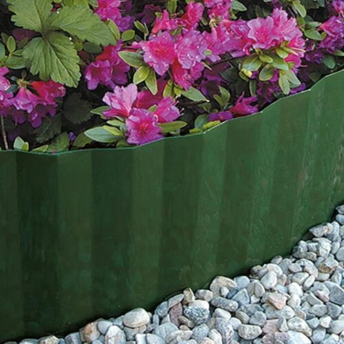 TENAX Ondadeco Plastic Tuinrand - Groen, 9 cm x 10 m
