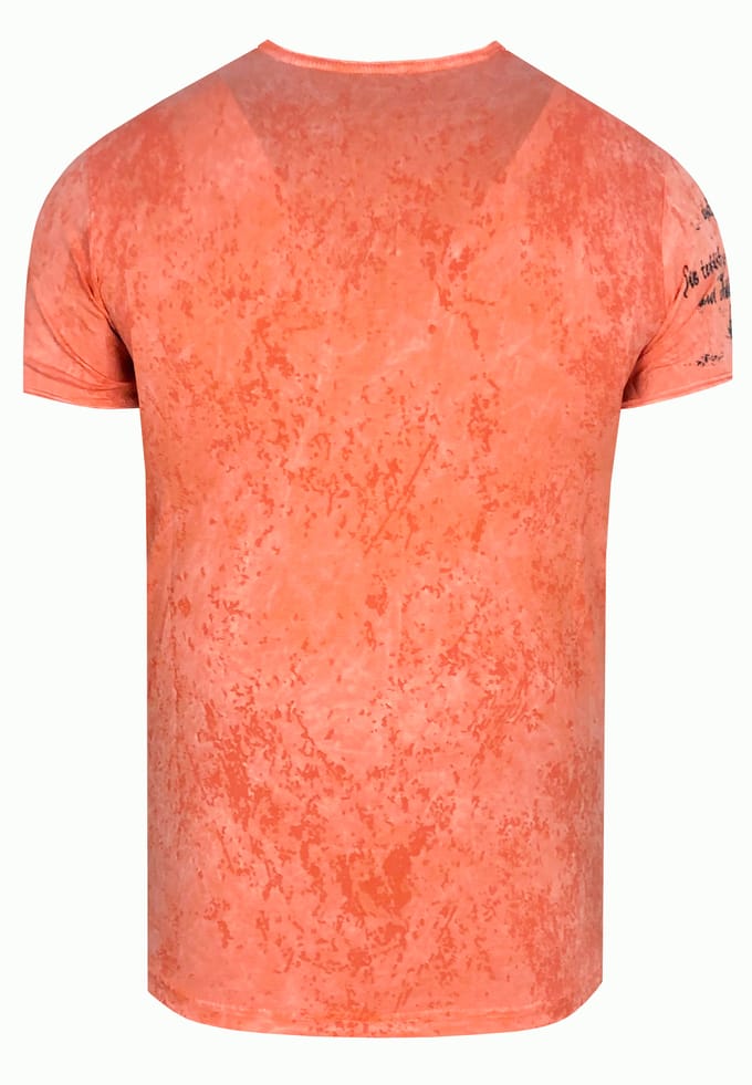 T-shirt met prints, gewassen met zuur