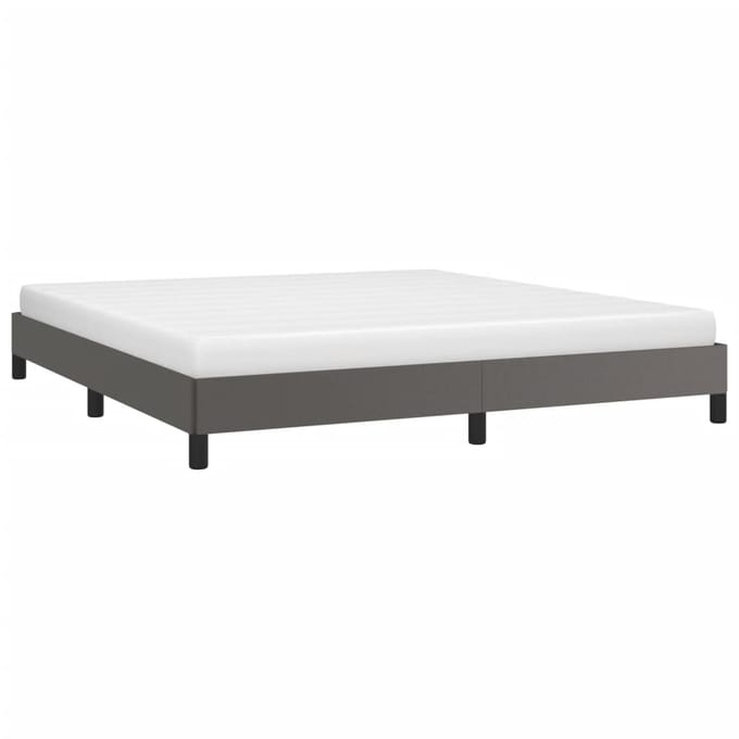 vidaXL - Bedframe - kunstleer - grijs - 180x200 - cm