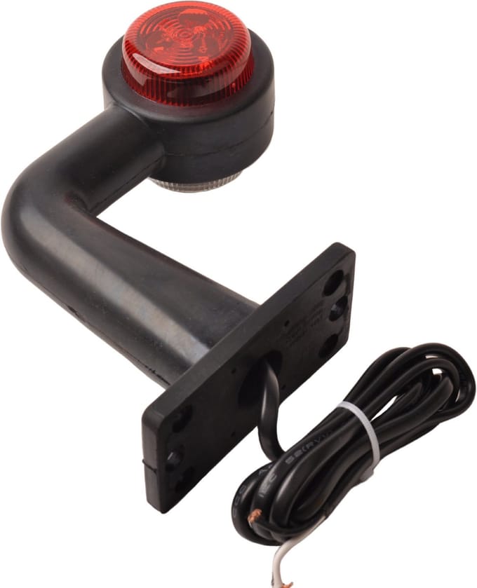 Breedtelicht LED haakse hoek rood/wit - links