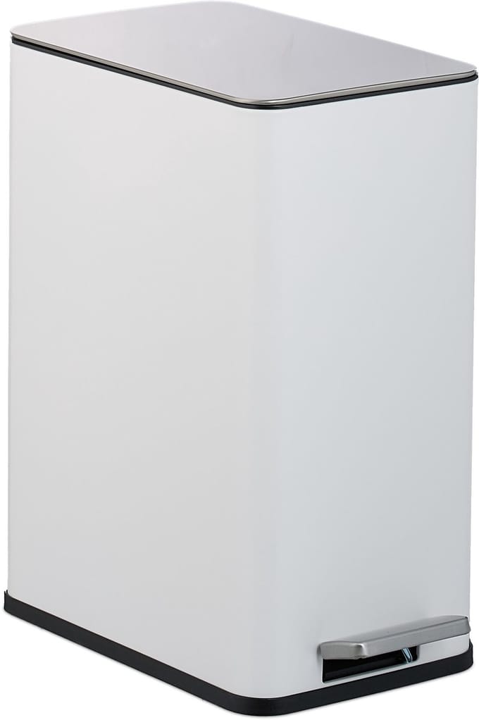 badkamer prullenbak - 10 l - softclose - binnenemmer - ijzer - wit