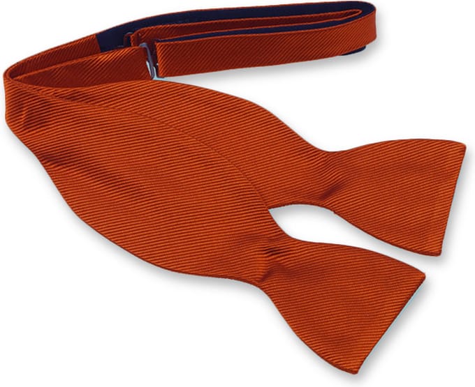 E.L. Cravatte Zelfstrikker Strik - Rusty - 100% Zijde