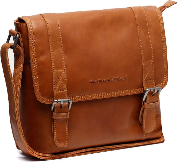 Chesterfield Matera Waxed Pull Up Overslagtas - Cognac