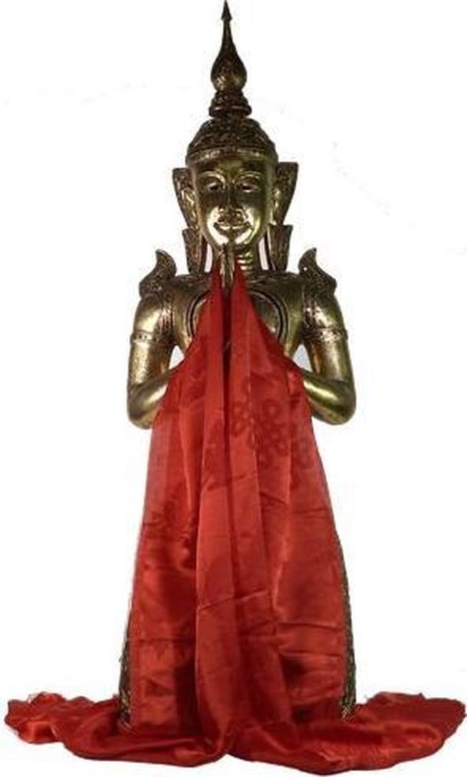 Tibetaanse luxe Katha sjaal rood XL (240 cm) (2 stuks)