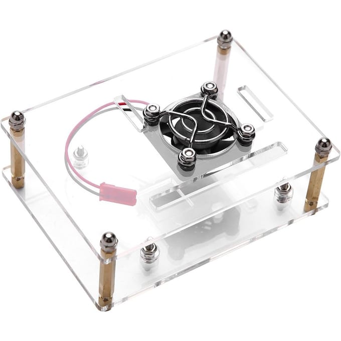 Acryl PMMA Behuizing Box Beschermhoes Koelventilator voor Raspberry Pi 2 3 Model B en Pi b