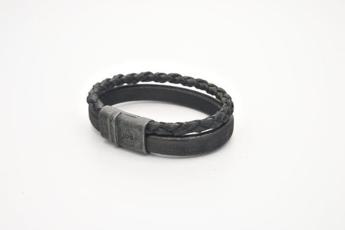 Josh-9264-Armband-Zwart-Heren-21,5cm