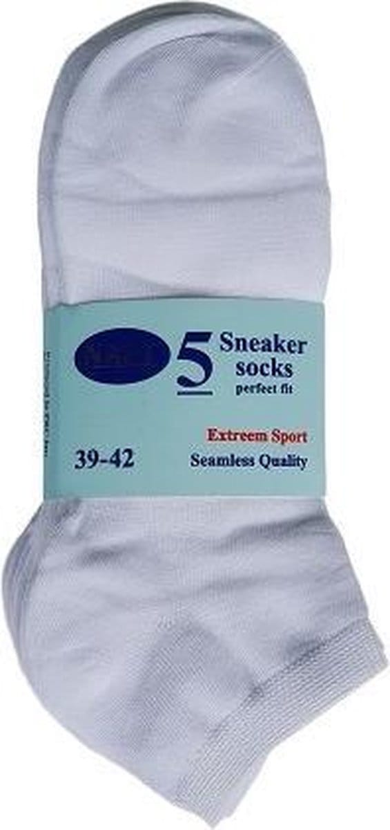 Naft Witte Sneaker Sokken 10 Paar Maat 39-42