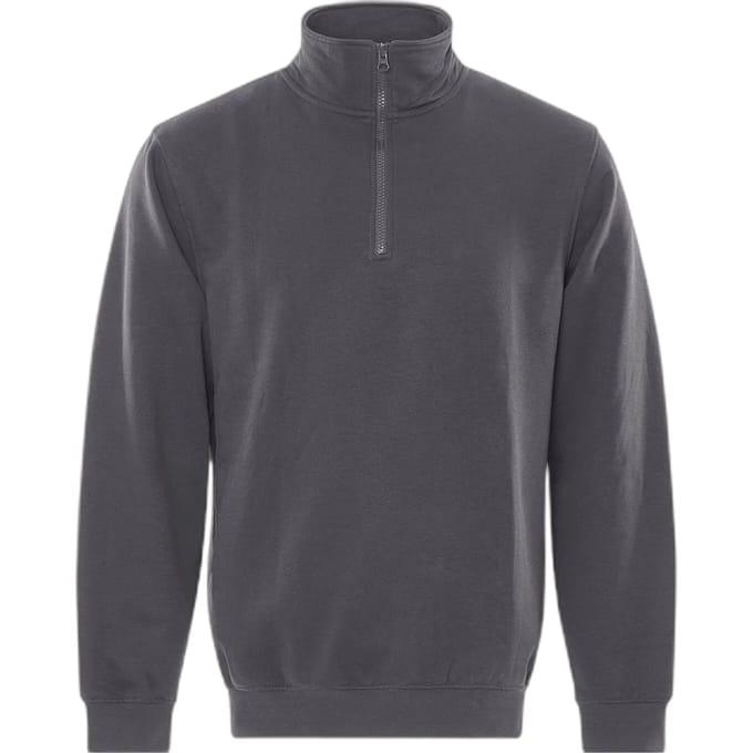 Fristads Sweatshirt Met Korte Ritssluiting 1737 Swb - Donkergrijs - S