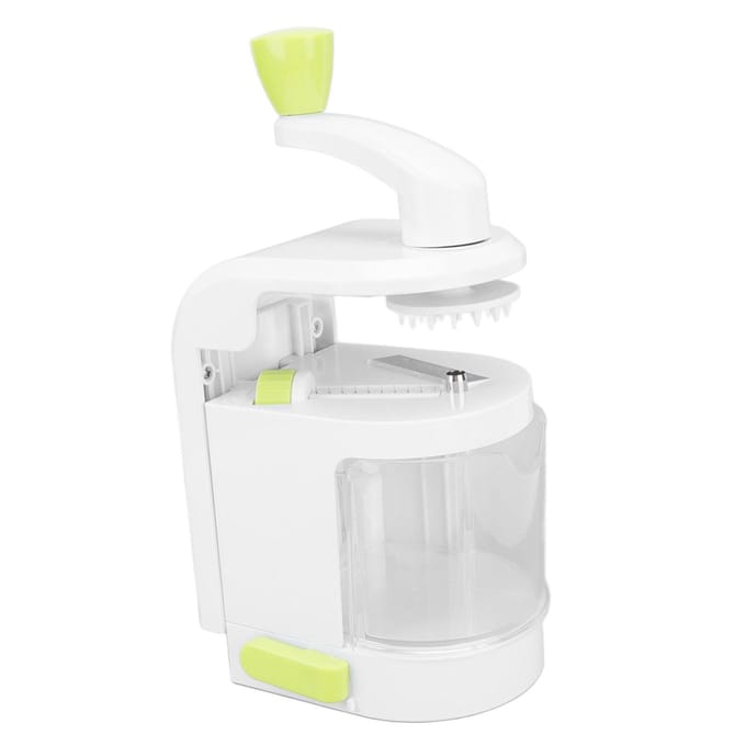 Groentespiralizer Multifunctioneel Groentesnijgereedschap 4 In 1 Roterende Messen Handrasp white