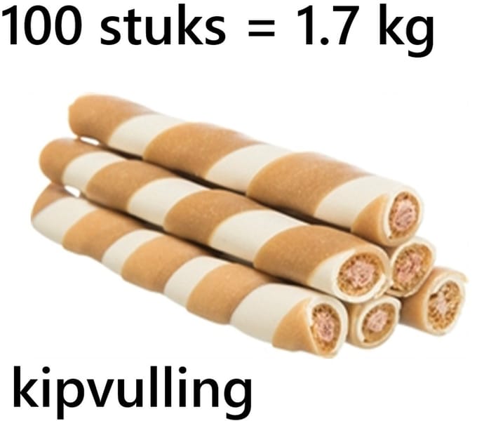 Trixie - Kauwrol Gevuld Met Kip - 10 cm - 100 st