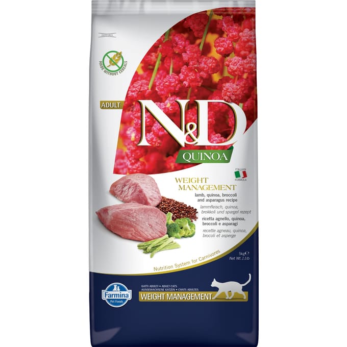 Farmina N&D Quinoa Gewichtsbeheersing Lam&Brokoli - droog kattenvoer - 5 kg