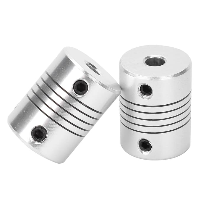 2 Stuks Askoppeling Flexibele Encoder Aluminiumlegering Koppeling Stappenmotor DIY 3D Printer 5x8mm white