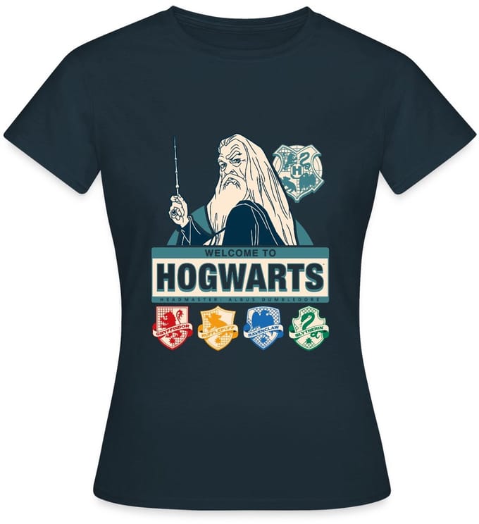 Harry Potter Welkom Op Zweinstein Perkamentus T-Shirt Dames