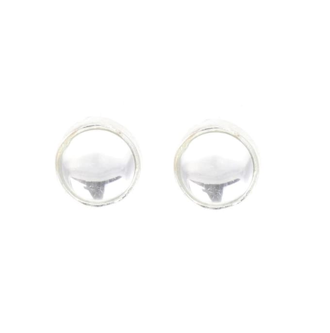 Behave - Oorknoppen zilverkleur minimalistisch stijlvol 1 cm