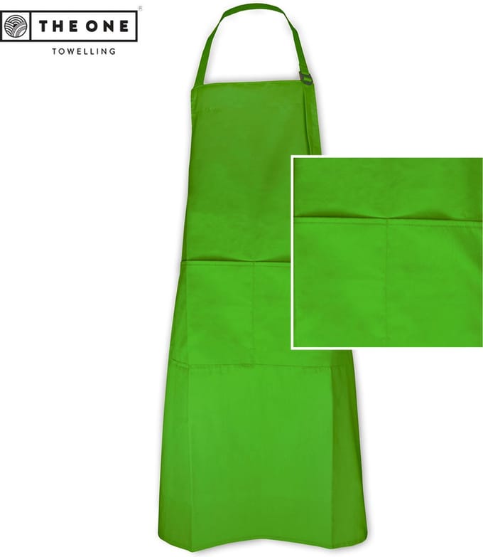The One Towelling Keukenschort - Schort - Verstelbare band - 35% Katoen / 65% Polyester - One size - Limoengroen