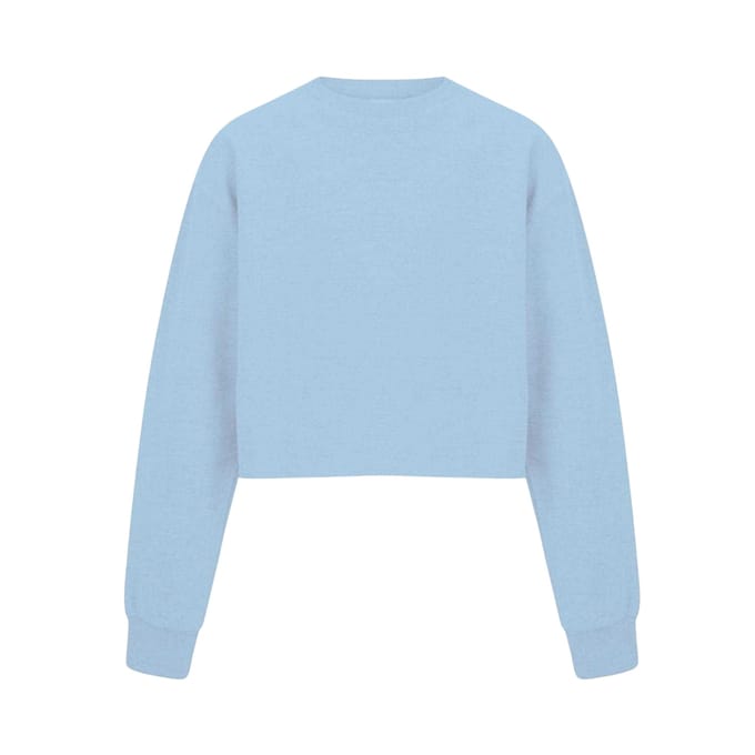 Miso Dames-sweatshirt met ruime pasvorm en korte mouwen (Blauw)