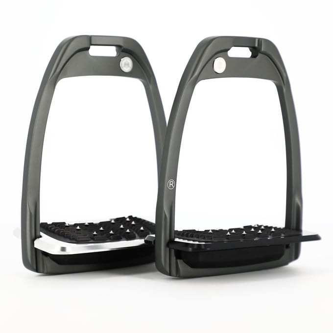 Flex-On Hunter H Aluminium Beugels - Zwart met Gekanteld Grijs Grip