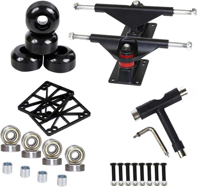 Skateboard Trucks en Accessoires Set voor 7.5 tot 8 inch Decken
