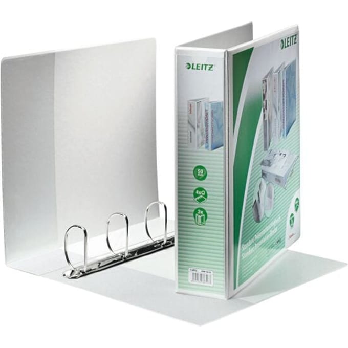 LEITZ® ringmap, A4, 4-voudig ringmechanisme, rugbreedte 77 mm