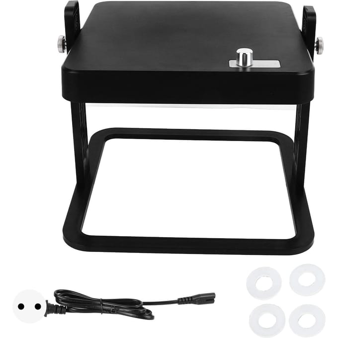 Chauffage d'éleveuse pour poulets Plaque chauffante pour poussins Température réglable Sûr Facile à installer Chauffage pour poulets black
