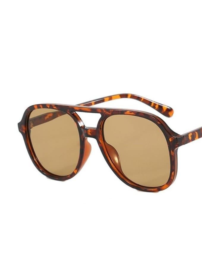 Retro Dubbele Brug Grote Montuur Zonnebril Dames Oversized Vierkant Verloop Montuur Ultra Licht Designer only 1pcs sunglasses white