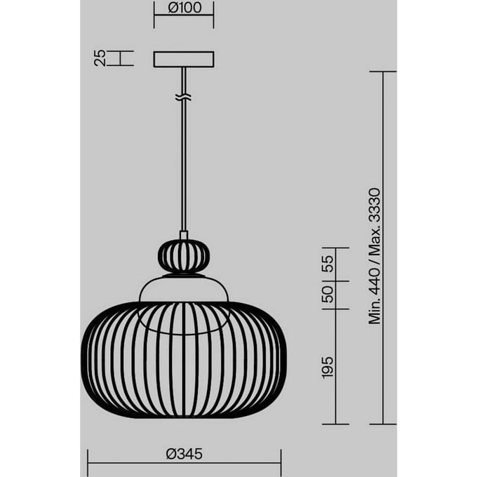 Hanglamp Maytoni Levitation, Ø 34,5 cm, G9, messing