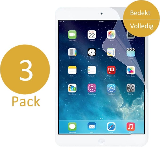 Screenprotector geschikt voor iPad Mini 2019 / 4 - Glas PET Folie - 3 Stuks