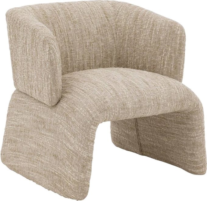 Goossens Fauteuil Mayflower - Stof - Wit