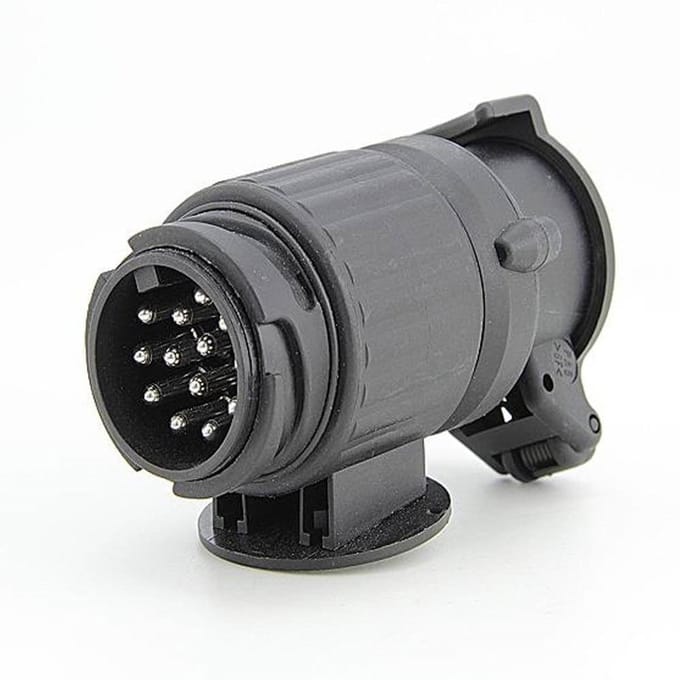 Tip-it - Verloopstekker - Aanhanger - 13 polig - Jaeger naar multicon west - Aanhanger adapter PVC
