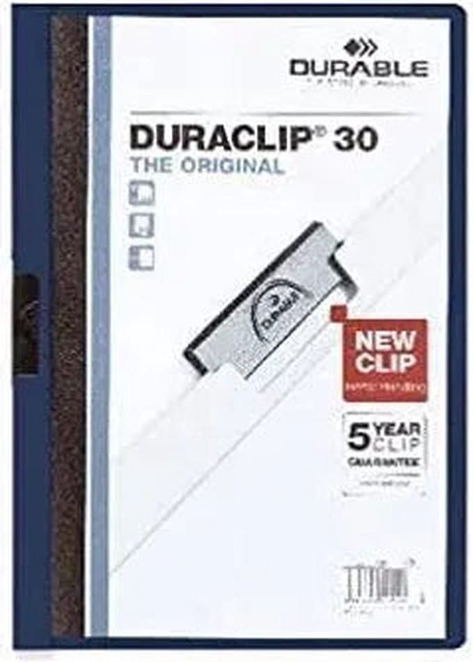Klemmap durable duraclip a4 3mm 30v nbl | 25 stuks