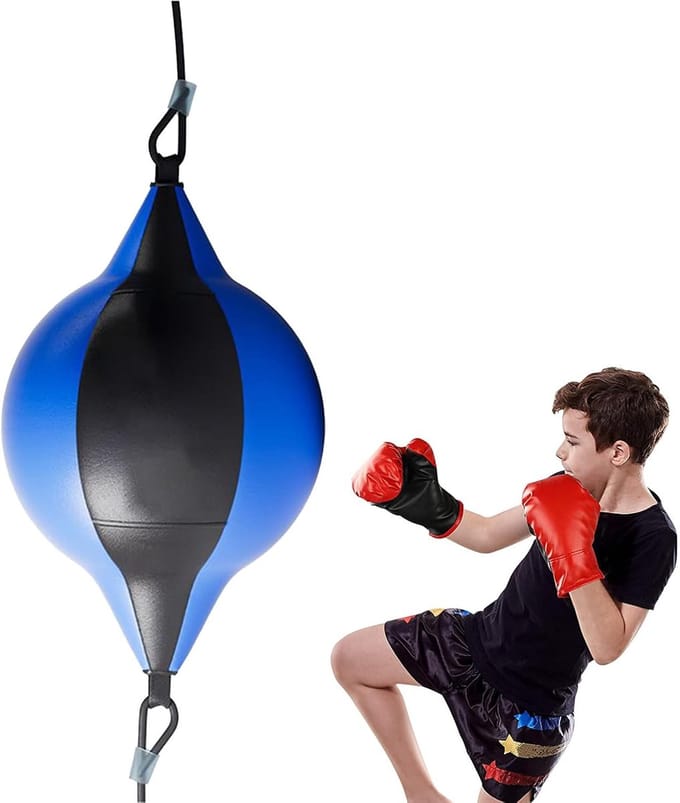 Trainingsbal - Bokszak - Snelheid Trainen - Scheurbestendig Leer - 170 cm - Blauw