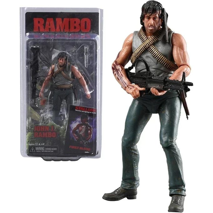 Expédition immédiate Rambo Force Of Freedom SDCC Figurine d'Action Limitée NECA | Modèle de Jouet Fait Main Décor gray