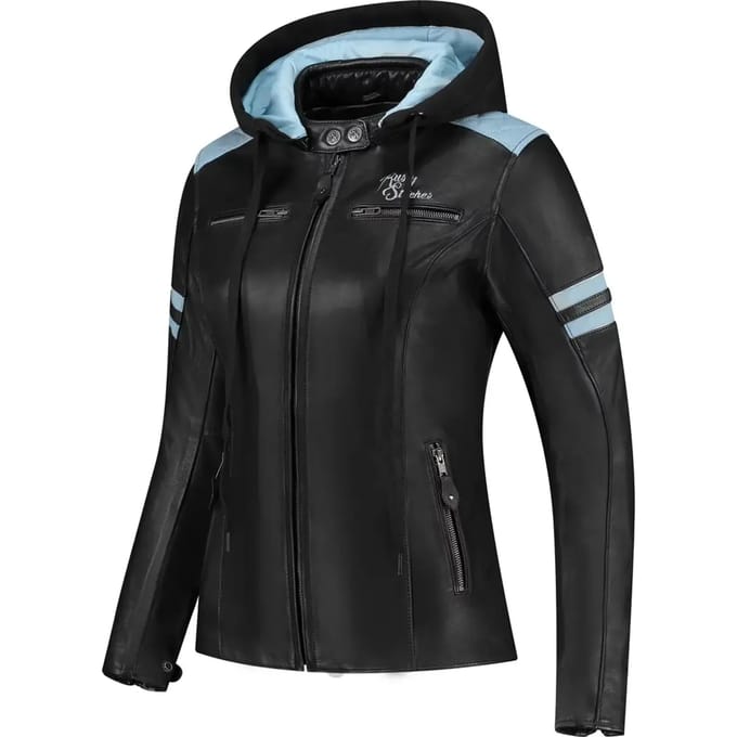 Dames motorjack met capuchon Rusty Stitches Jack Joyce V2