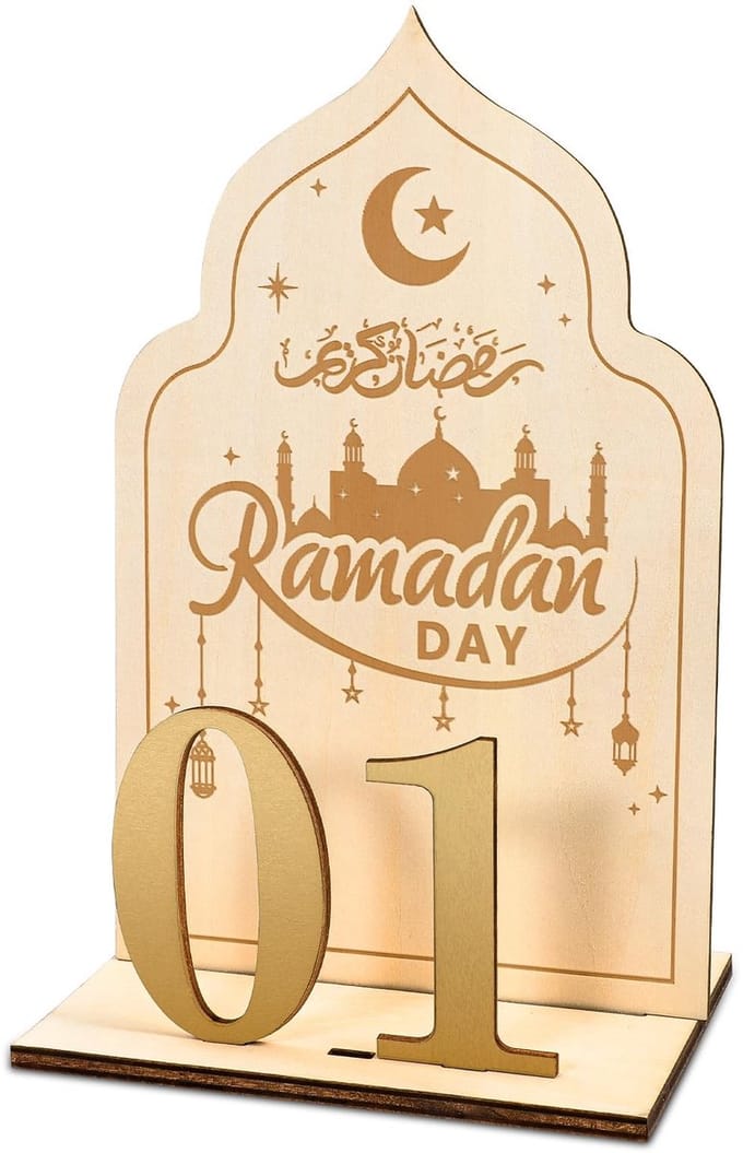 Cosensi - Houten Ramadankalender voor 30 Dagen Aftellen
