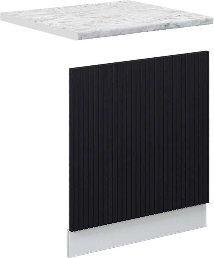 Vicco Fame-Line Frontpaneel – 60 cm, WB Marmer Zwart gestreept