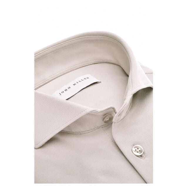 John Miller Overhemd Slim Fit  Lichtgrijs 5142675