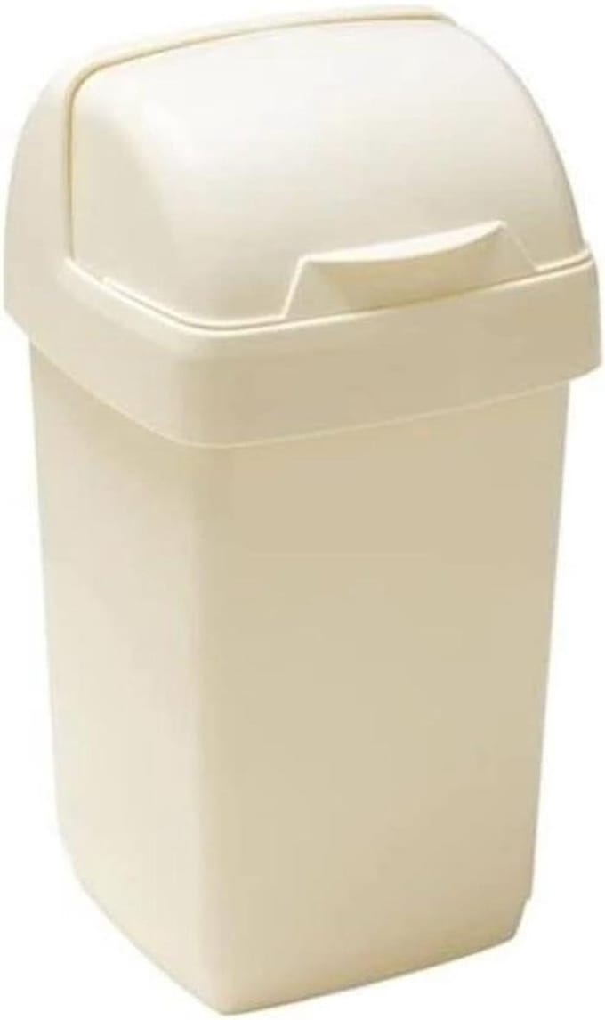 Prullenbak - Afvalbak Keuken - Afval Scheiden - Roll Top Deksel - 10 Liter - Linnen Beige