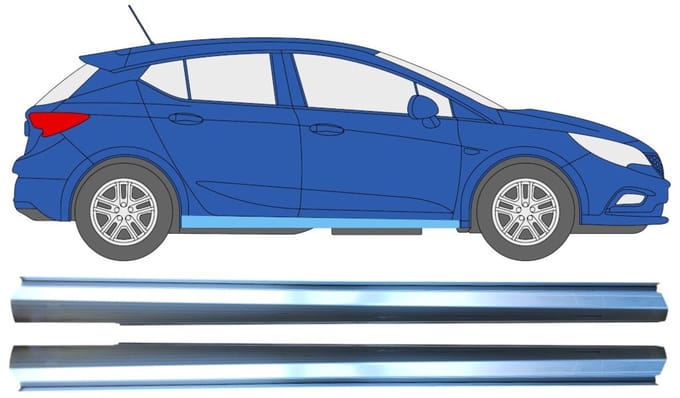 Reparatie dorpel onderste deel voor Opel Vauxhall Astra K 2015-2022