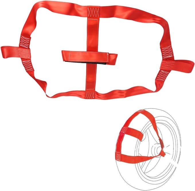 Zware Spanbanden voor Motorfiets Achterband Bevestiging - Polyester Sjorband Rood