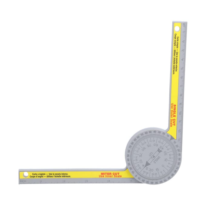 Rapporteur d'angle pour scie à onglet, rotatif à 360 degrés, haute précision, 2 échelles, portable, pour menuisier yellow