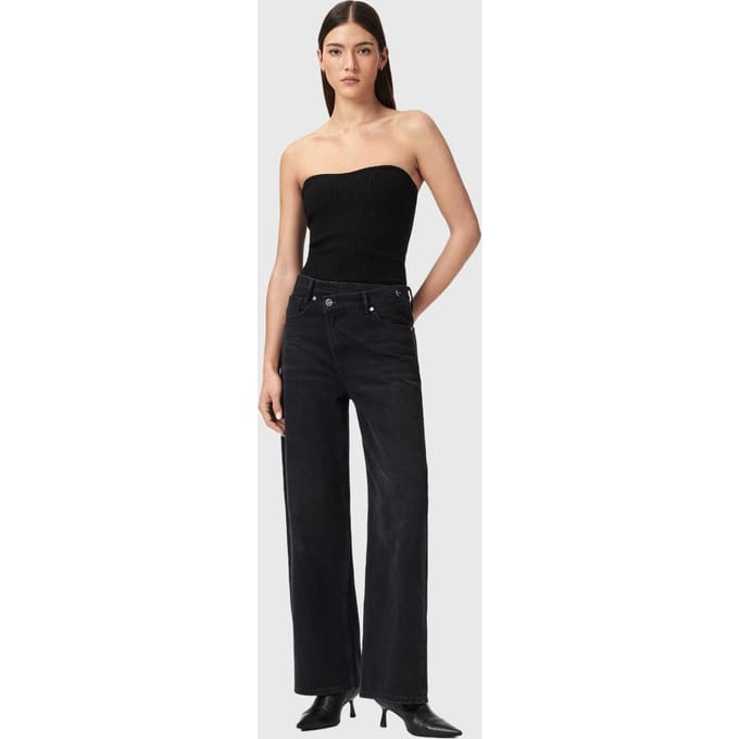 AllSaints Cruz Bandeau Top Black Größe: S | Tanktops Outlet | Damen | Schwarz