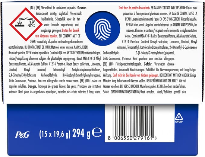 Dash Wasmiddelcapsules 4in1 Platinum Pods Zeebries - 15 stuks