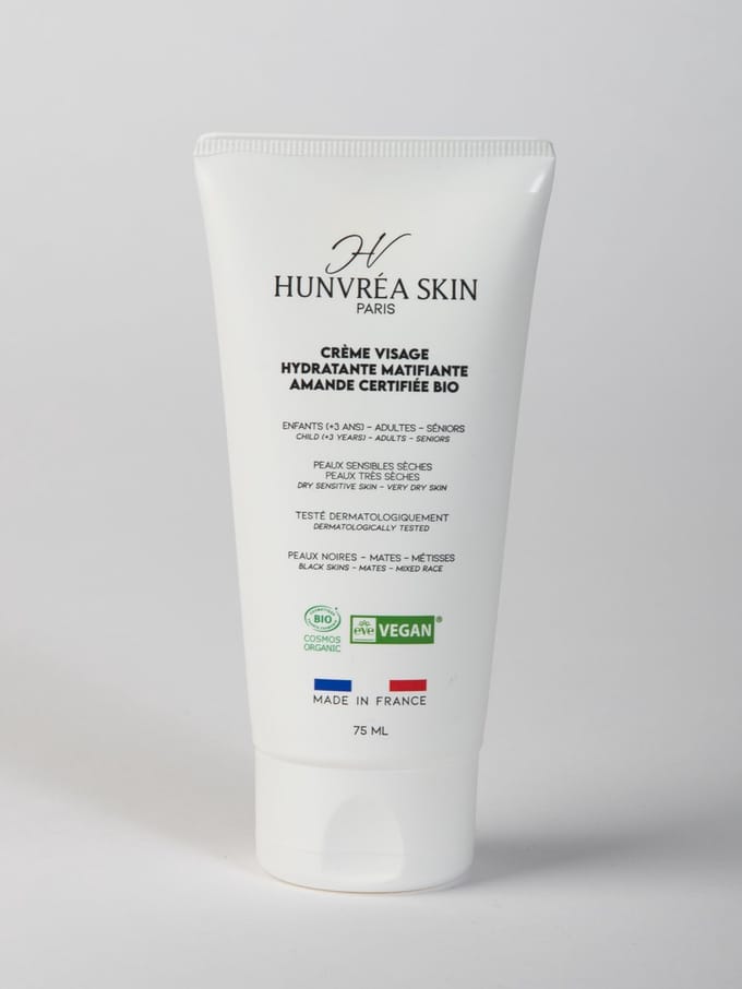 Hunvréa Skin - Crème Corps Hydratante Matifiante Amande BIO 100ml