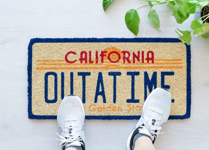 Back To The Future Deurmat - Outa Time - voor Geen - standaard