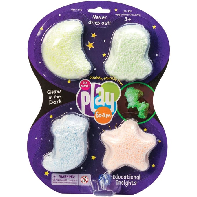 Learning Resources Playfoam® Glow In The Dark (4 Pack) - 3+