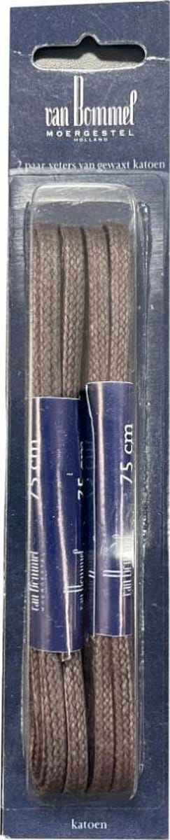 Originele Van Bommel veters Donkerbruin 75cm - Plat - 2 paar