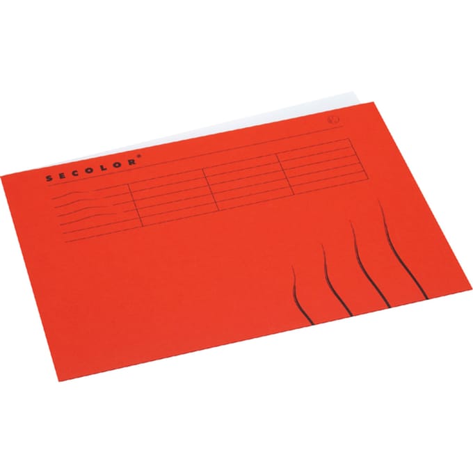 Vouwmap Secolor A4 100% gerecycled karton 250gr rood