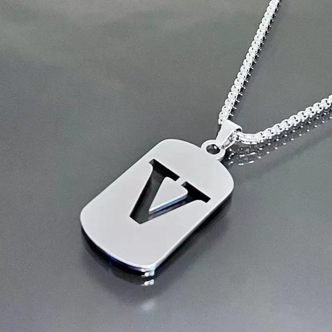 Nivard Ketting - Heren - Staal - Nep zilver - Met Hanger - V