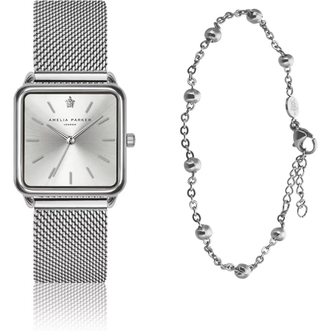 Dameshorloge en armband Amelia Parker Plaza