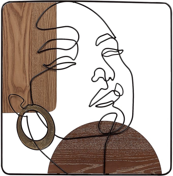 CALIFORNIUM - Wanddecoratie - Donkerbruin - IJzer/MDF